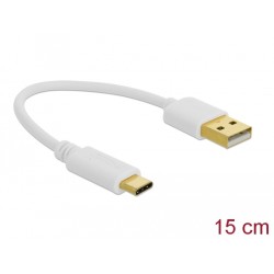 Delock Nabíjecí kabel USB Typu-A na USB Type-C, délky 15 cm