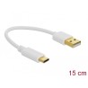 Delock Nabíjecí kabel USB Typu-A na USB Type-C, délky 15 cm