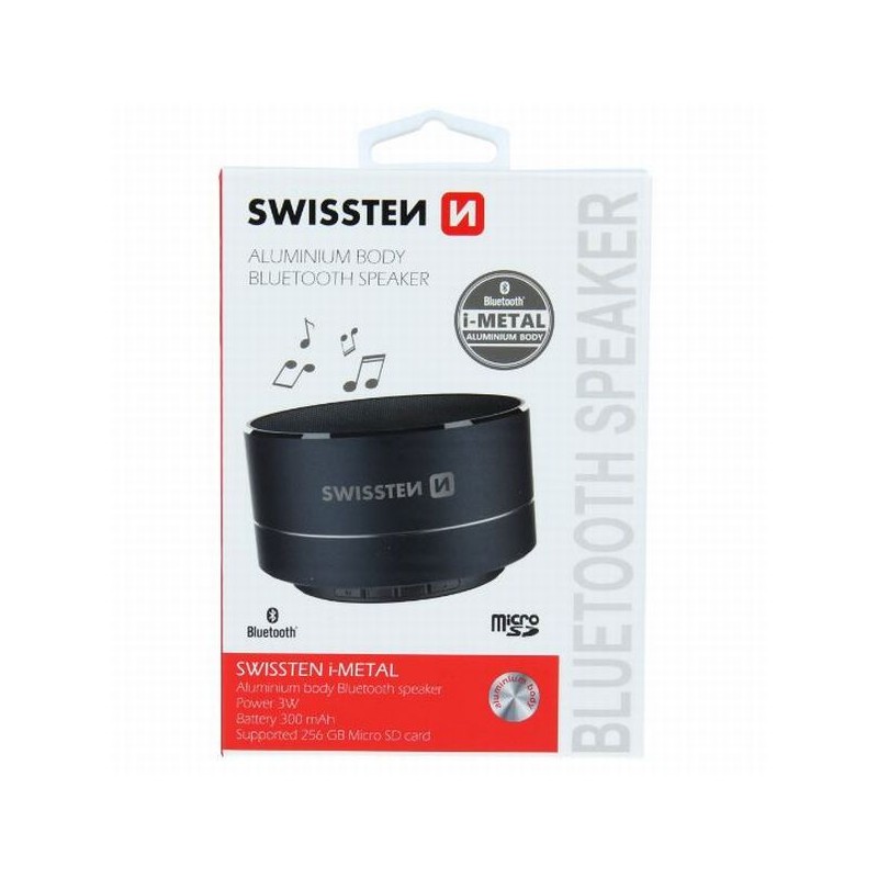 SWISSTEN BLUETOOTH SPEAKER i-METAL BLACK