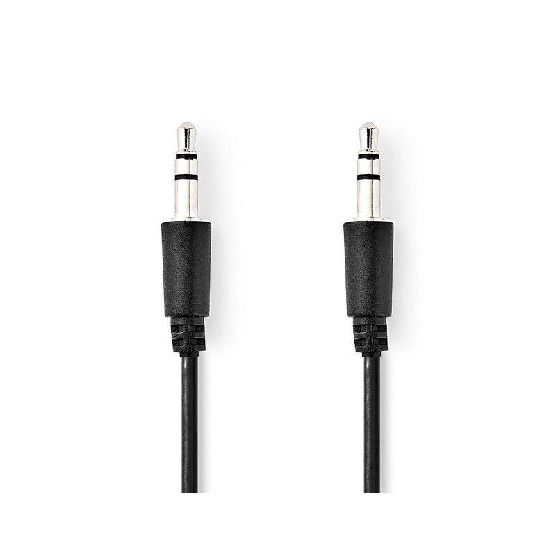 Nedis CAGP22005BK10- Stereofonní Audio Kabel | 3,5mm Zástrčka - 3,5mm Zástrčka | 1 m | Černá