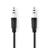 Nedis CAGP22005BK10- Stereofonní Audio Kabel | 3,5mm Zástrčka - 3,5mm Zástrčka | 1 m | Černá