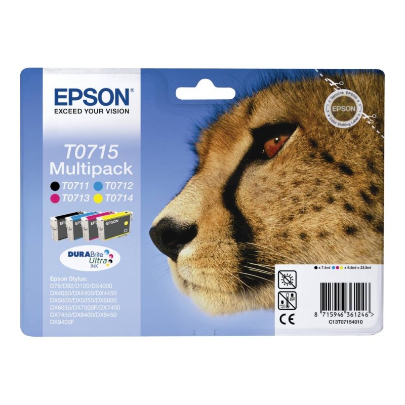 EPSON ink Multipack 4-colours T0715 DURABrite Ultra Ink