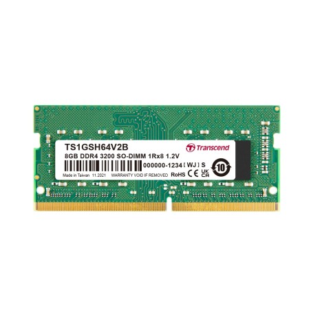 Transcend paměť 8GB SODIMM DDR4 3200 1Rx8 1Gx8 CL22 1.2V