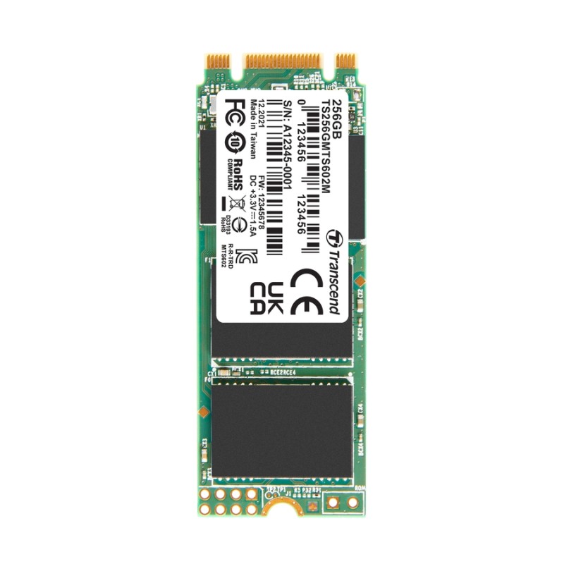 TRANSCEND MTS602M 256GB SSD disk M.2 2260, SATA III 6Gb/s (MLC), 530MB/s R, 450MB/s W