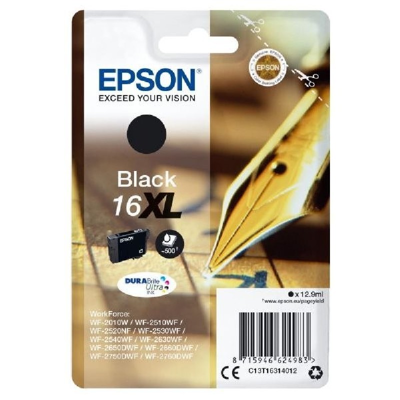 Epson Singlepack Black 16XL DURABrite Ultra Ink