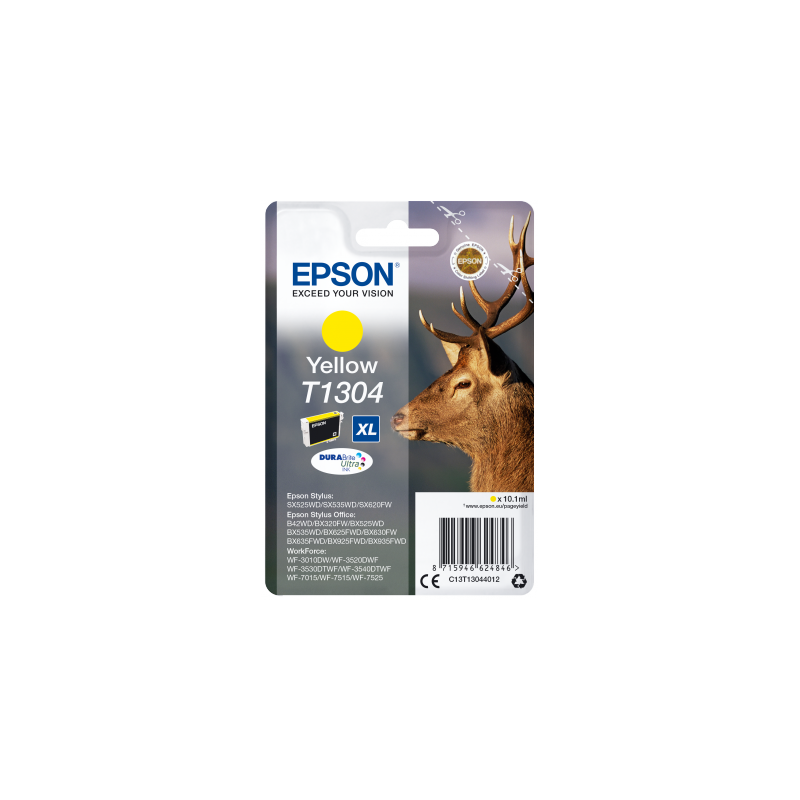 EPSON ink bar Singlepack "Jelen" Yellow T1304 DURABrite Ultra Ink (10,1 ml)