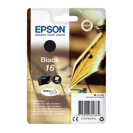 EPSON ink čer Singlepack "Pero" Black 16 DURABrite Ultra Ink
