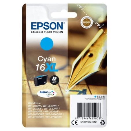 Epson Singlepack Cyan 16XL DURABrite Ultra Ink
