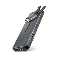 AXAGON HMC-5H8K, USB 5Gbps hub, 2x USB-A, USB-C, HDMI 8k/30Hz, PD 100W, kabel USB-C 15cm