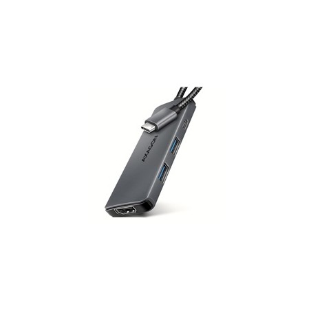 AXAGON HMC-5H8K, USB 5Gbps hub, 2x USB-A, USB-C, HDMI 8k/30Hz, PD 100W, kabel USB-C 15cm
