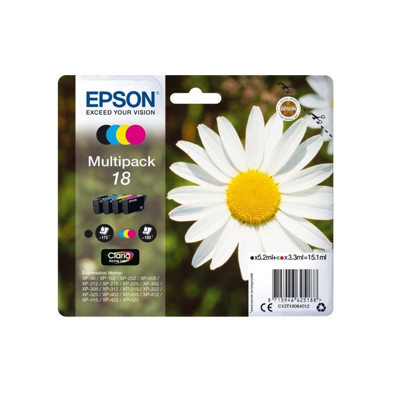 EPSON ink Multipack 4-colours "Sedmikráska" 18 Claria Home Ink