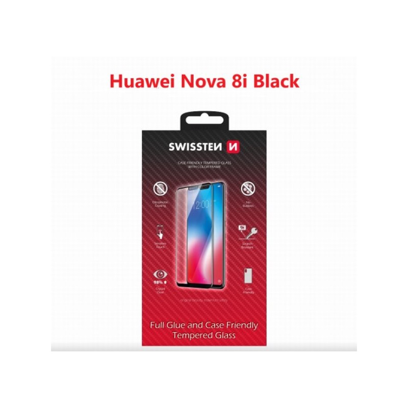 SWISSTEN OCHRANNÉ SKLO HUAWEI NOVA 8i ČERNÉ