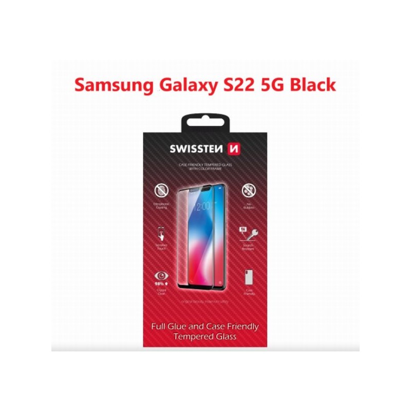 Swissten ochranné Sklo Samsung S901B Galaxy S22 5G černé
