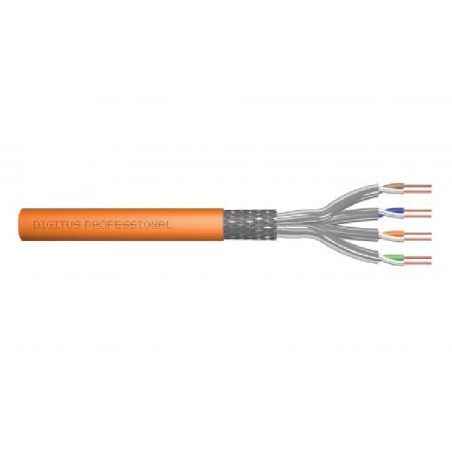 Digitus DK-1743-VH-050 síťový kabel Oranžová 50 m Cat7 S/FTP (S-STP), 1200 MHz Dca (EN 50575), AWG 23/1