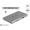 Delock HUB Thunderbolt 4, 3 portový, s přídavným portem SuperSpeed USB 10 Gbps Typu-A 8K