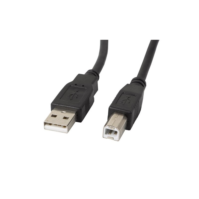 LANBERG USB-A (M) na USB-B (M) 2.0 kabel 1,8m, černý