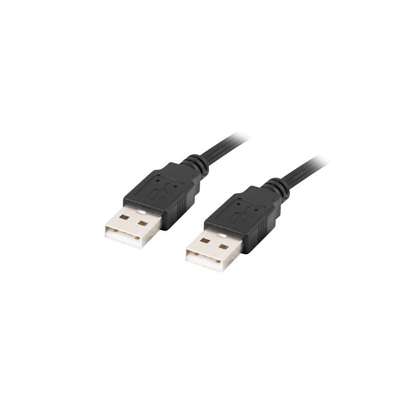 LANBERG USB-A M / M 2.0 kabel 0,5m, černý