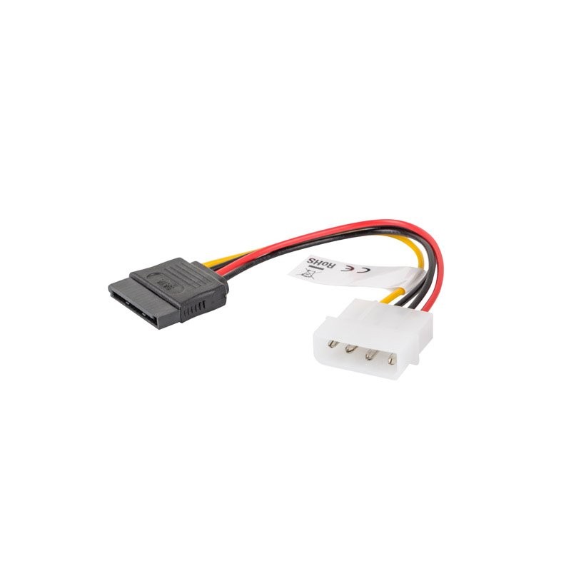 LANBERG Molex (M) na SATA (F) kabel 15cm