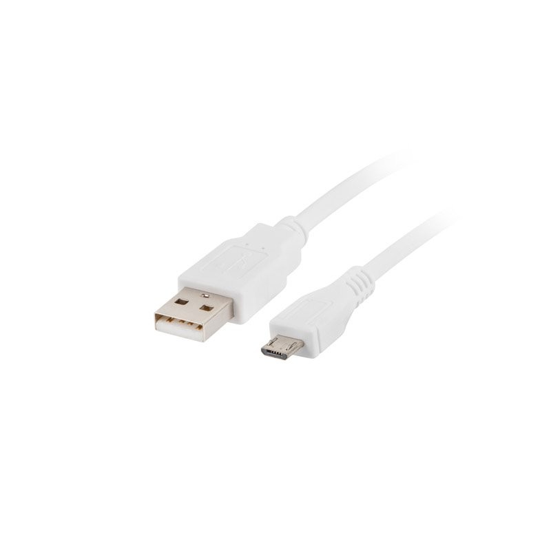 LANBERG Micro USB (M) na USB-A (M) 2.0 kabel 1,8m, bílý