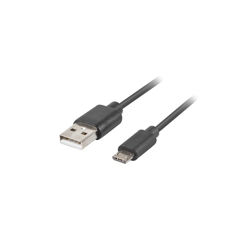 LANBERG Micro USB (M) na USB-A (M) 2.0 kabel 1m, černý, rychlé nabíjení 3.0