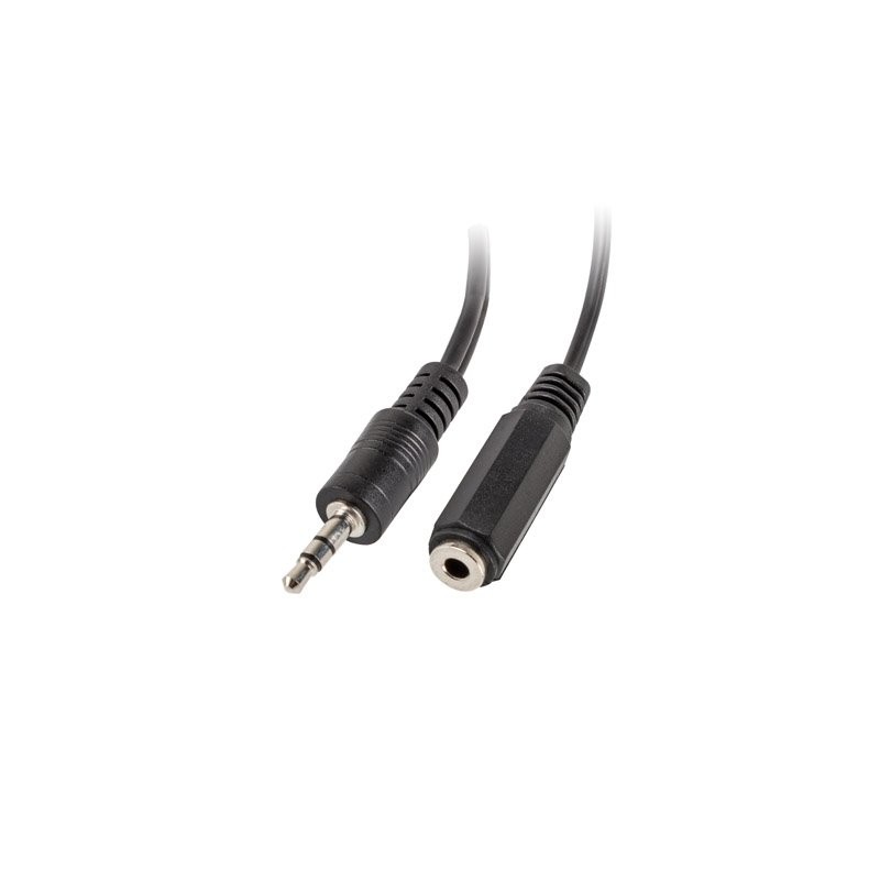 LANBERG adaptér Minijack 3.5mm (M) 3PIN na 2x Minijack 3.5mm (F) 3PIN kabel 10cm, černý