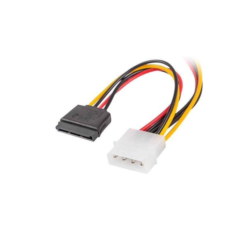 LANBERG Molex (M) na 2x SATA (F) kabel 15cm