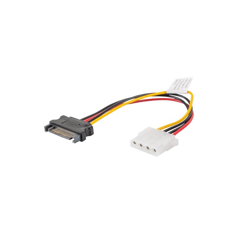 LANBERG Molex (F) na SATA (M) kabel 15cm