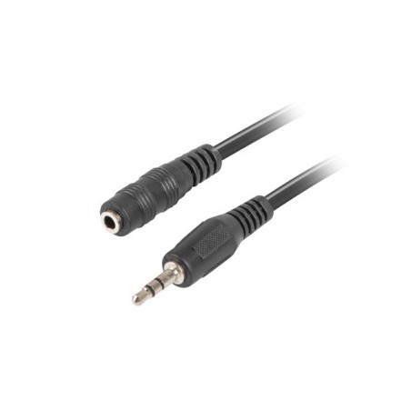 LANBERG Minijack 3.5mm M / F 3 PIN kabel 5m, černý