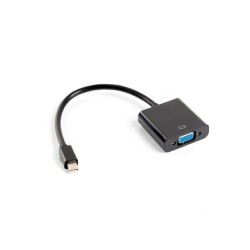 LANBERG adaptér mini DisplayPort 1.2 na VGA, M/F, kabel 20cm, černý