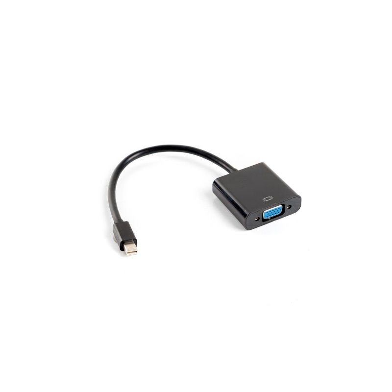 LANBERG adaptér mini DisplayPort 1.2 na VGA, M/F, kabel 20cm, černý