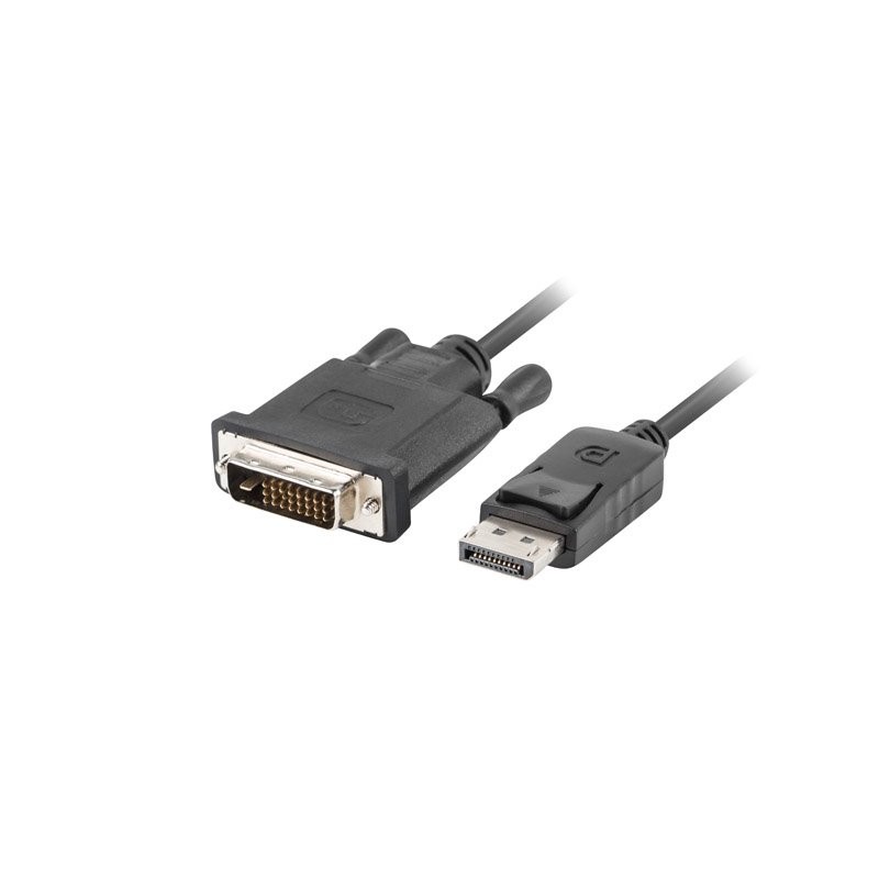LANBERG připojovací kabel DisplayPort 1.2 na DVI-D (24+1), M/M, délka 3m, dual link, černý