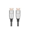 LANBERG připojovací kabel DisplayPort 1.4 M/M, 8K@60Hz, 5K@120Hz, délka 1,8m, černý, se západkou, zlacené konektory