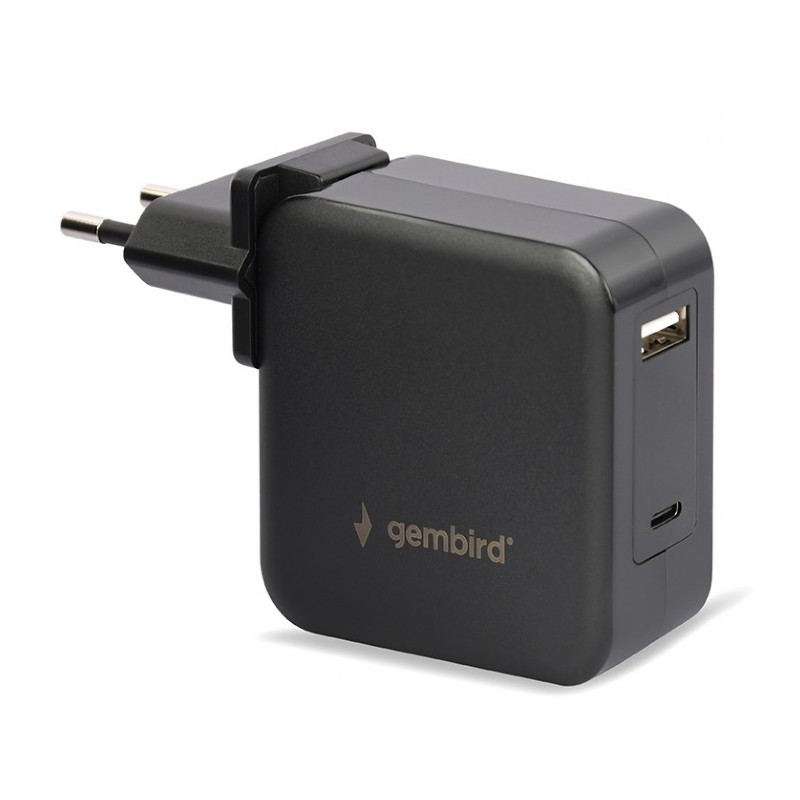 GEMBIRD Univerzální adaptér NPA-PD60-01 pro notebook, Type-C PD, USB, 60W