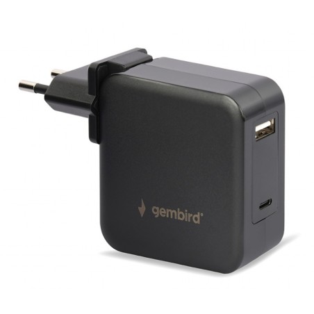 GEMBIRD Univerzální adaptér NPA-PD60-01 pro notebook, Type-C PD, USB, 60W
