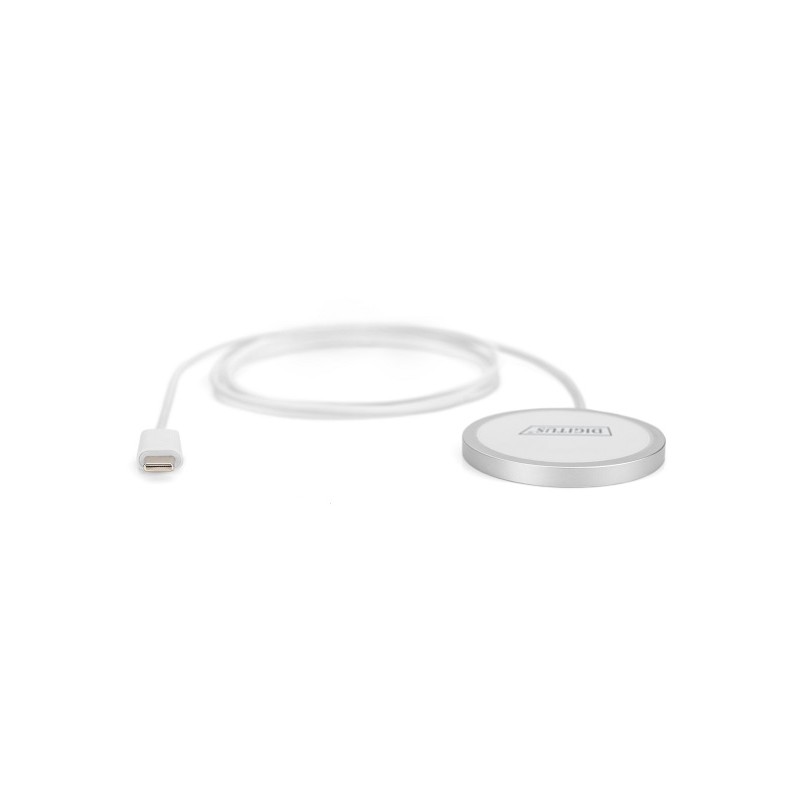 DIGITUS Bezdrátová nabíjecí podložka, magnetická 15W, kompatibilní s MagSafe