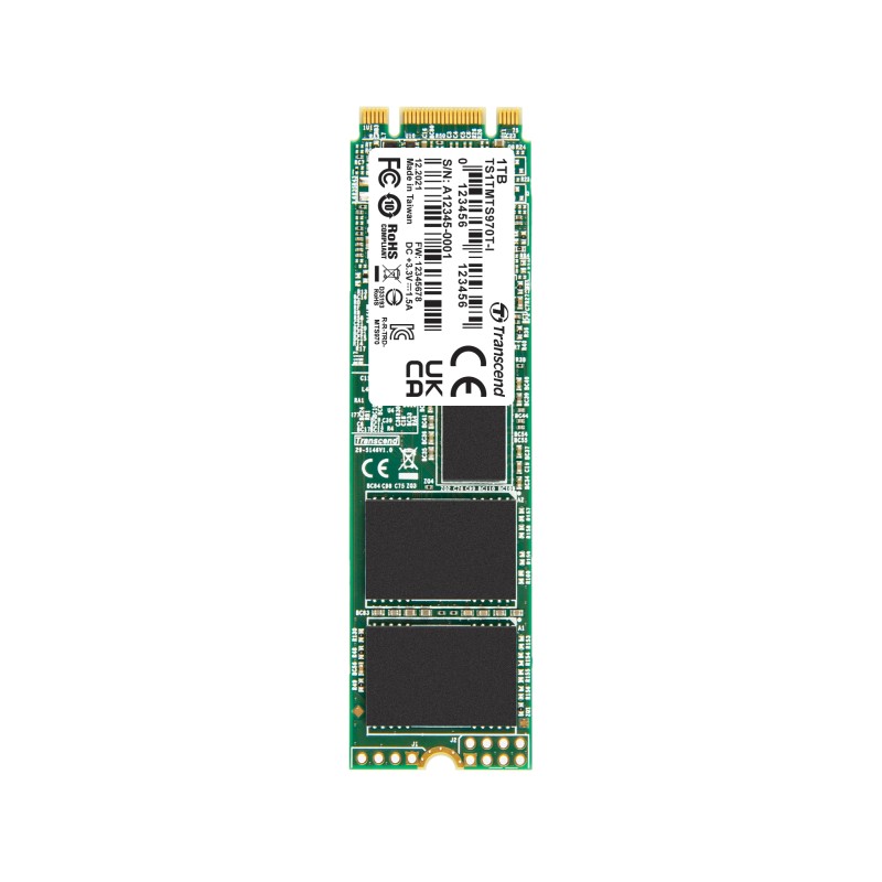 TRANSCEND MTS970T-I 1TB Industrial 3K P/E SSD disk M.2 2280 SATA III 6Gb/s B+M Key (3D TLC), 560MB/s R, 520MB/s W