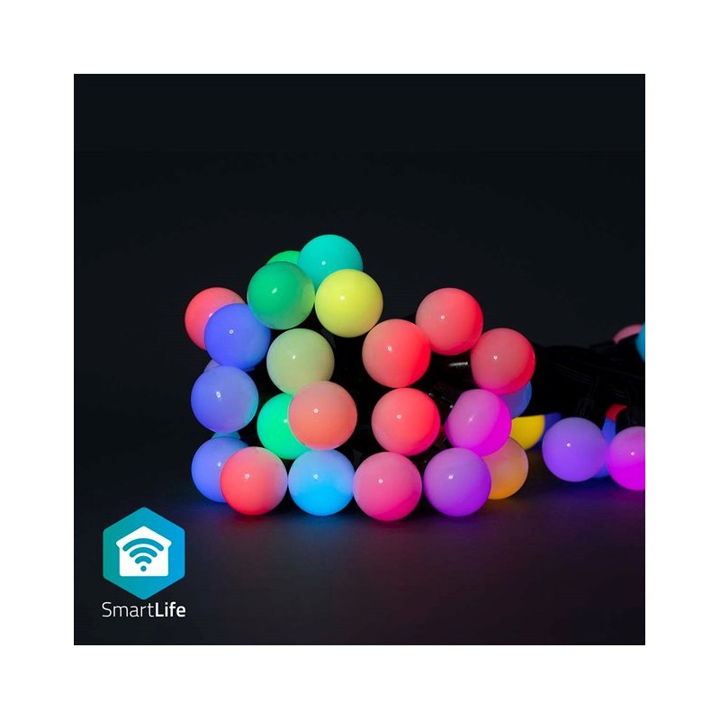 Nedis WIFILP02C48 SmartLife světelný řetěz | Wi-Fi | RGB | 48 LED's | 10.80 m | Android / IOS
