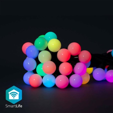 Nedis WIFILP02C48 SmartLife světelný řetěz | Wi-Fi | RGB | 48 LED's | 10.80 m | Android / IOS