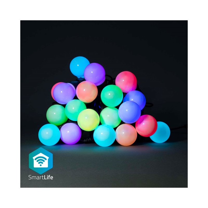 Nedis WIFILP03C20 SmartLife světelný řetěz | Wi-Fi | RGB | 20 LED's | 10 m | Android / IOS