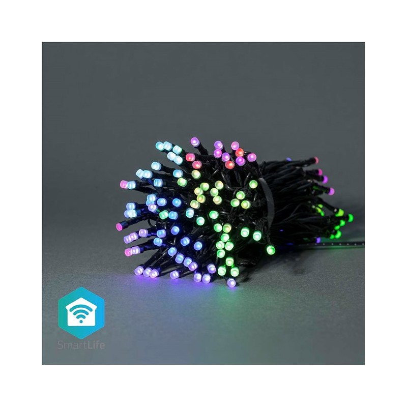 Nedis WIFILX01C168 SmartLife světelný řetěz | Tětiva | Wi-Fi | RGB | 168 LED's | 20.0 m | Android / IOS