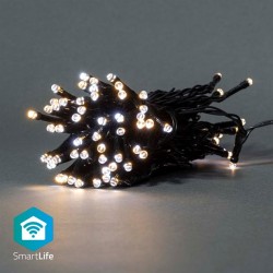 Nedis WIFILX02W50 SmartLife světelný řetěz | Tětiva | Wi-Fi | Teplé až chladné bílé | 50 LED's | 5.00 m | Android/IOS