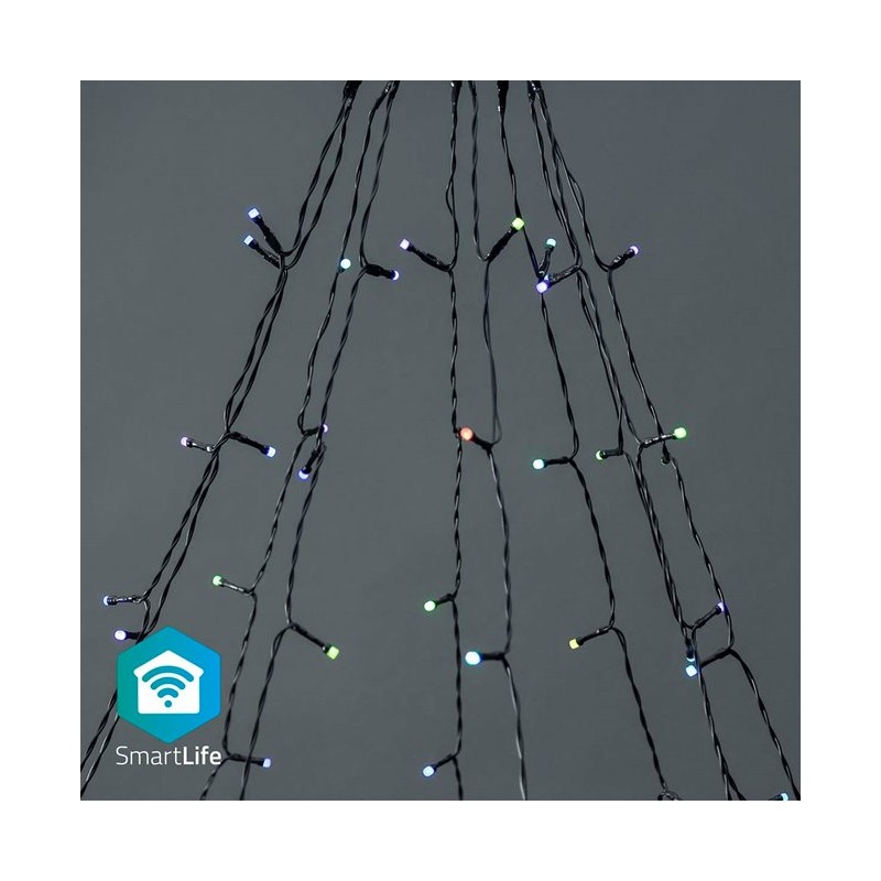 Nedis WIFILXT01C180 SmartLife světelný řetěz | Strom | Wi-Fi | RGB | 180 LED's | 10 x 2 m | Android/IOS