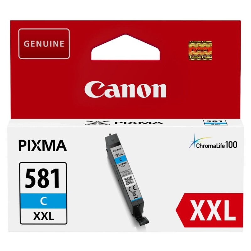 Canon CARTRIDGE CLI-581XXL azurová pro PIXMA TS615x, TS625x, TS635x, TR7550, TS815x (820str.)