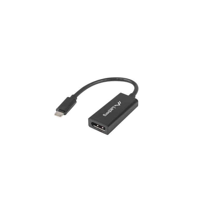 LANBERG USB-C(M) 3.1 na Displayport(F) adaptér kabel 15CM černý