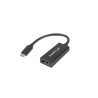 LANBERG USB-C(M) 3.1 na Displayport(F) adaptér kabel 15CM černý