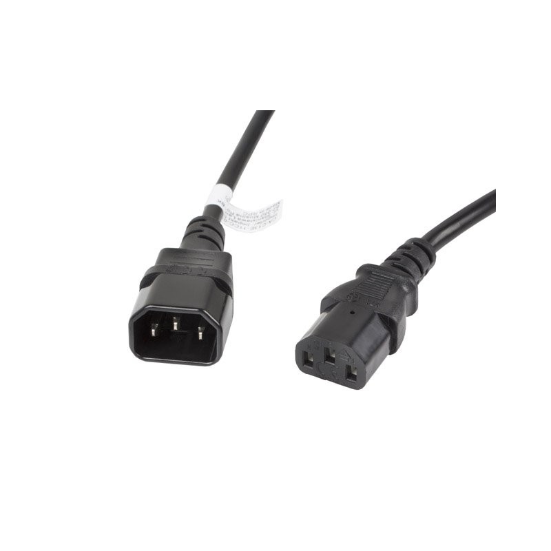 LANBERG IEC 320 C13 na C14 kabel 3M VDE černý