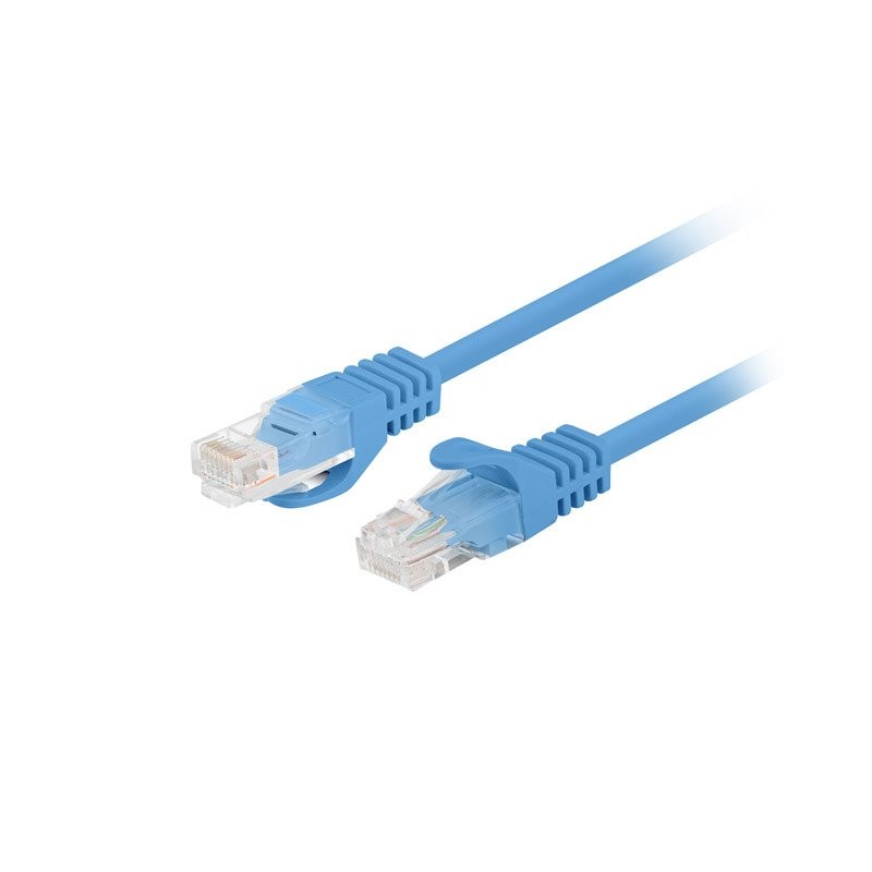 LANBERG Patch kabel CAT.5E UTP 0.25M modrý Fluke Passed