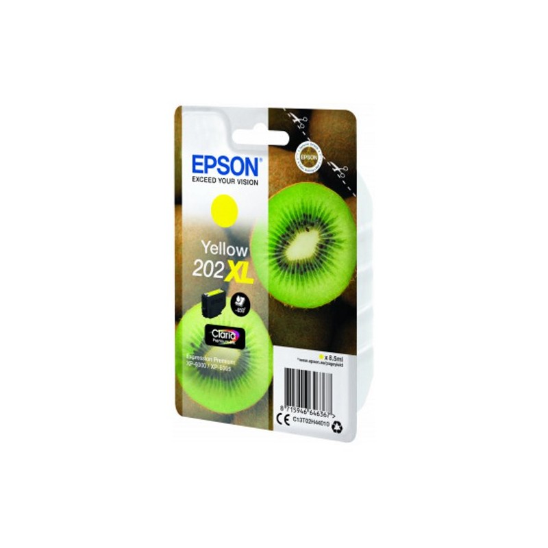 EPSON ink bar Singlepack "Kiwi" Yellow 202XL Claria Premium Ink 8,5 ml, BAR 650 stran
