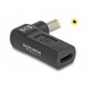 Delock Adaptér na kabel na nabíjení laptopu, ze zásuvky USB Type-C na zástrčku HP 4,8 x 1,7 mm, úhlový 90°