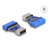 Delock Adaptér USB 3.2 Gen 1 z kolíkového zásuvkového konektoru na interní zásuvkový key A